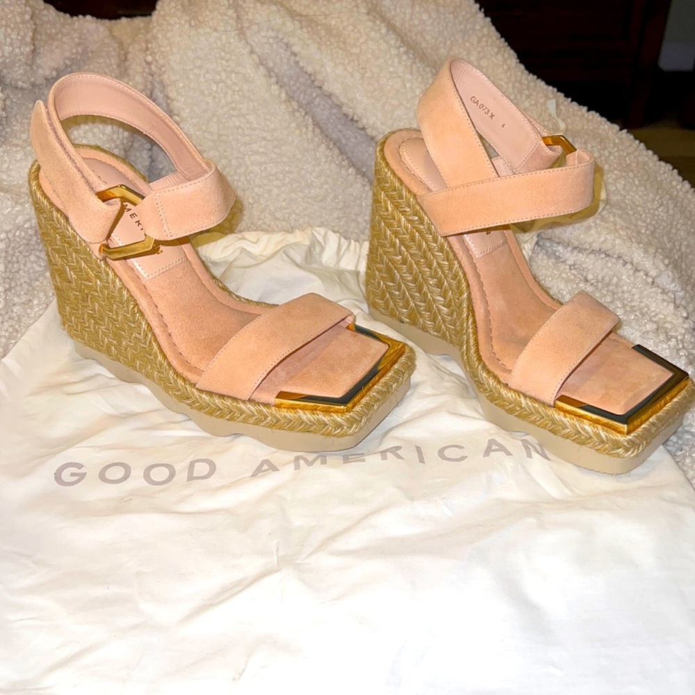 Good American Shoes Good American Espadrille Wedge Sandal